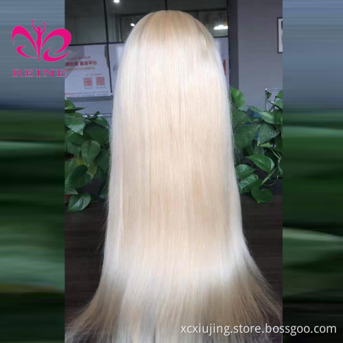 Reine 13x4 Lace Frontal 613 Straight  Wigs 613 Blonde Malaysian Lace Front Human Hair Wigs Blonde 613 Short Bob Lace Wigs